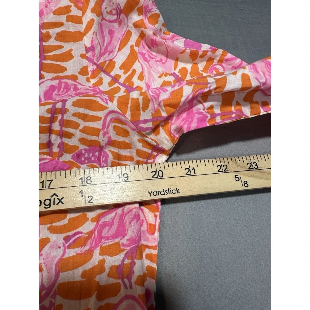 Gretchen Scott Orange/Pink Flamingo Tennis Swim Cover/Dress S‎